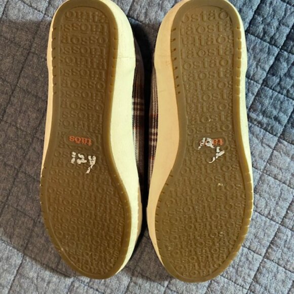 Taos Canvas Star in Orange Brown Plaid EUC Size 8 - Picture 4 of 4